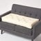 Homescapes Langes Sitzkissen Creme 100x48 cm, Dicke Sofa-Auflage gepolstert, Sitzauflage Sofa mit Baumwollbezug