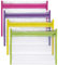 VELOFLEX 4354000 - Dokumentenhülle mit Reißverschluss, 4 Stück, DIN A4, abheftbar, gelb, grün, pink, lila, VELOBAG XS, Reißverschlusstasche