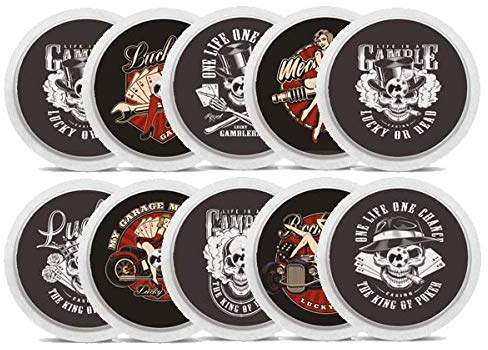 Diasticker® - Sticker für Freestyle Libre 2 Sensor - 10er Set Rockabilly