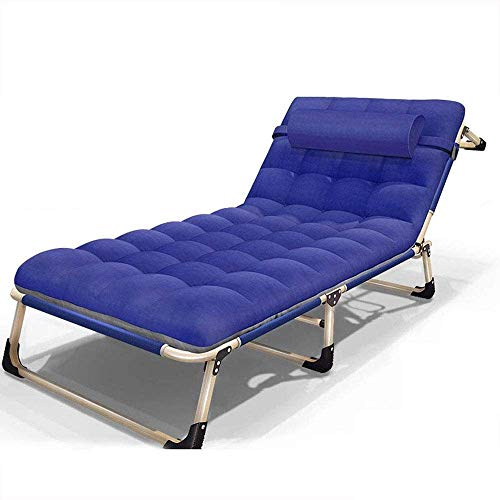 WZDD Cómoda Silla De Playa con Reposacabezas, Tumbona Plegable Terraza, Ajustable Cama Hamaca Tumbona - para Exteriores Piscina Camping
