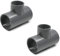 MroMax 401 Series 401 - Conector en T para tuberías de PVC (2 unidades, 40 mm x 32 mm), color gris