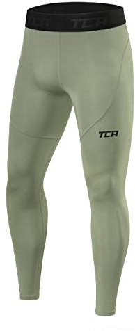 TCA Compression Leggings Termici PRO Performance da Uomo - Verde Chiaro, L