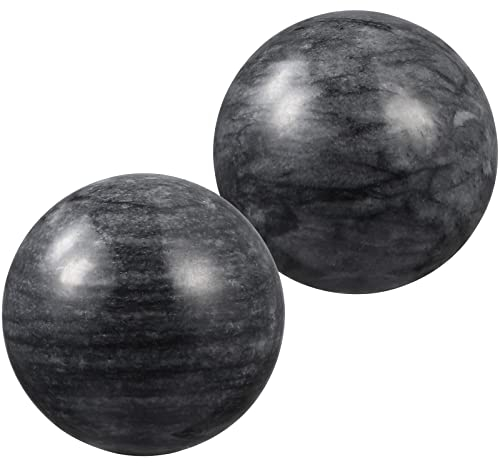 2 Stück Jade Hand Massage Bälle Baoding Bälle Chinesische Akupunkt älle Hand übungs (Schwarz) Gong Kugeln