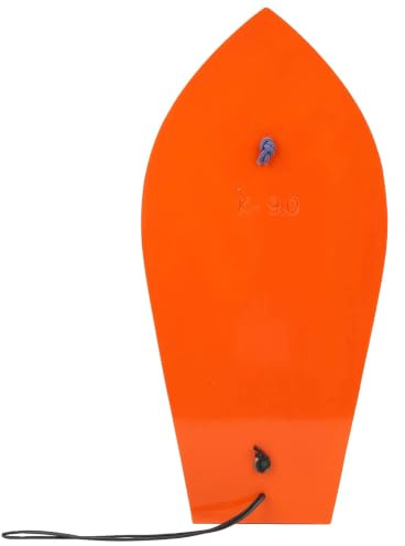 Alomejor Pêche à la traîne Planche de plongée en Plastique Planche de plongée de pêche Couleur Orange Portable Planche de Rabot de pêche en mer pour Bateau de pêche