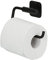 Tiger Colar Toilettenpapierhalter, Edelstahl, Schwarz pulverbeschichtet, mit integrierter Klebefolie zur Montage ohne Bohren