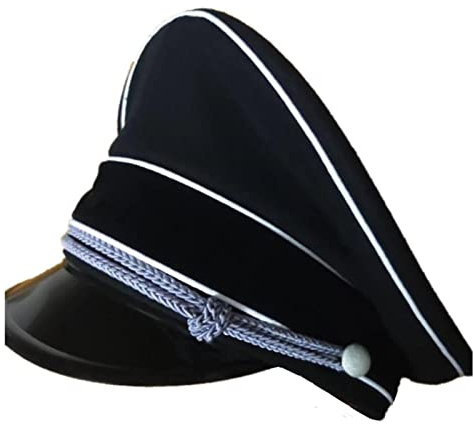 Lucky angel WWII Deutschland Militäroffizier Visor Hüte Schwarz Woll Armee Polizei Mützen Winter Warm Halten Für Cosplay Film Requisiten Show