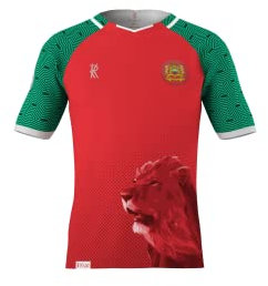 KSAR Trikot Marokko by, rot, XXL (DE/NL/SE/PL, Alphanumerisch, S, Regular, Regular, Rot)