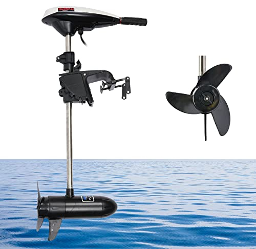 Bootsmotor Außenbordmotor 12V 45lbs 8 km/h Elektrischer Trolling Motor Boot Elektromotor Motor für Angelboot, Schlauchboot, Boot