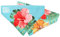 Max & Molly Wendehalsband Bandana für Hunde & Katzen, weicher Stoff, ohne Bindedesign, Halsband gleitet durch obere Schlaufe (Hibiskus, XS-S)