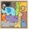 Trefl - Holz-Puzzle : Zoo Ekipe, Wooden Toys - Holzspielzeug, Steinchen Tiere, Untersetzer mit Rahmen und Konturen, Umweltfreundliches Naturholz, für Jahre, für Kinder ab 18 Monate