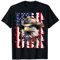 Amerika Liebe USA Adler T-Shirt mit USA Flagge Adler Design für Patrioten - Unisex, Schwarz, S