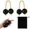Kashaka Aslatua African Shaker 2 coppie Kashaka Shaker tradizionale africano, Kashaka strumenti musicali per bambini adulti feste e lezioni di musica (nero)