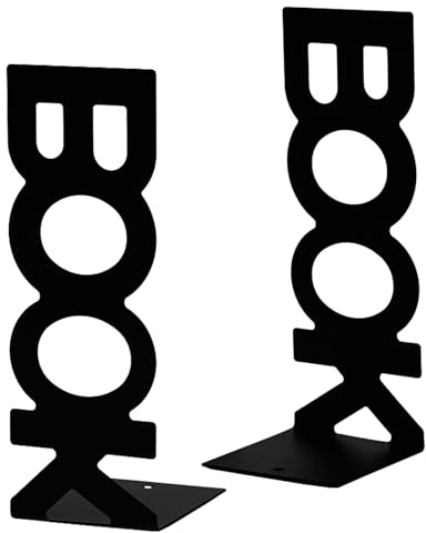 LdawyDE Serre Livre, 2 Cale Livre en métal Porte-Livres Book Étagères pour Bureau Décoration de Bureau pour Livres Films CD Jeux vidéo