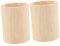 EXCEART Lot de 6 porte-crayons en bois de bureau en bois pour couverts de bureau, ustensiles, pinceaux cosmétiques, crayons, pot en bois, cure-dents, art en bambou
