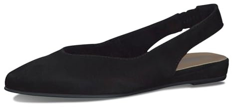 Tamaris Damen Klassische Ballerinas, Frauen Flats,Comfort Lining,TOUCHit-Fußbett,Slip-ons,klassisch elegant,Ballerinen,Black,38 EU