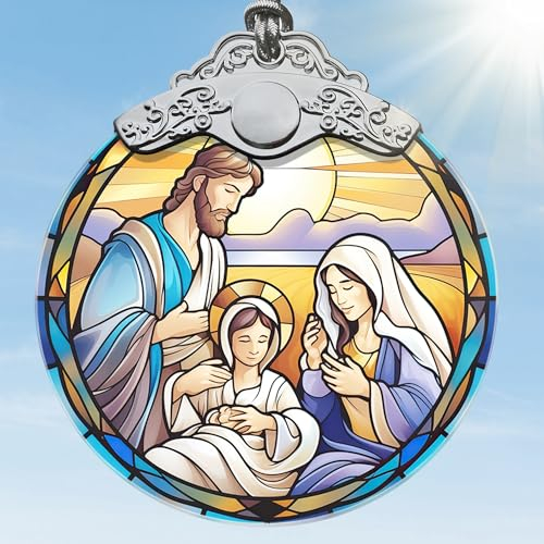 Weihnachtskrippe Ornament, Jocidea Krippe Weihnachtsschmuck, Krippenornamente für Weihnachtsbaum, christliche Weihnachtsschmuck, religiöse Weihnachtsschmuck, Krippengeschenke - S083