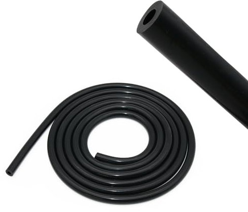 Tuyau en silicone haute température - Noir, diamètre intérieur 5 mm, longueur 1,5 m - Tuyau d'aspiration pour eau de refroidissement, liquide de refroidissement, système de turbine