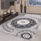 Taracarpet Moderner Kurzflor Designer-Teppich für Wohnzimmer Schlafzimmer und Kinderzimmer Medaillon Floral Abstrakt Grau 240x340 cm