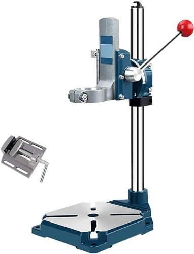 Drill Press Stand with Vise, Drill Press Stand for Rotary Tool, Benchtop Drill Presses for Hand Drill, Workbench Workstation Repair Tool for Precision Drilling, Home DIY Tools