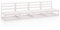 Makastle 4 Sitzer Gartenlounge Sofa Loungemöbel Mittelsofa Garten Sitzgruppe Gartensofa, Outdoor Lounge Sessel, Weiß Massivholz Kiefer