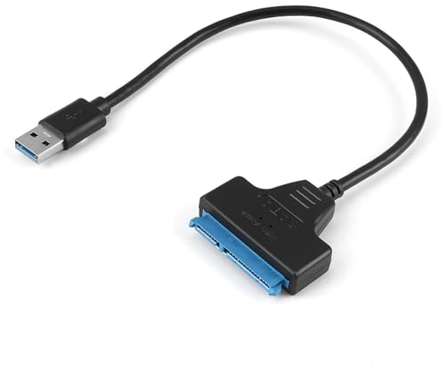 Adaptador SATA a USB 3.0 para Discos Duros SSD/HDD de 2.5 Pulgadas, Adaptador HDD para Portatil Adaptador SSD a USB Convertidor Externo de Puerto SATA III para Transferencia de Datos Rápida y Backup