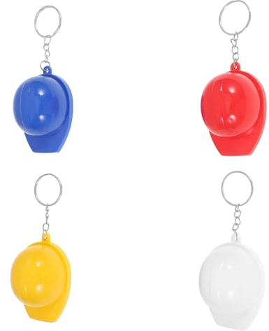 Luxshiny 4stücke Sicherheitshelm Schlüsselanhänger Kreativer Flaschenöffner Rucksack- Robustes Design Aus Für BAU Und Baustellenpartys