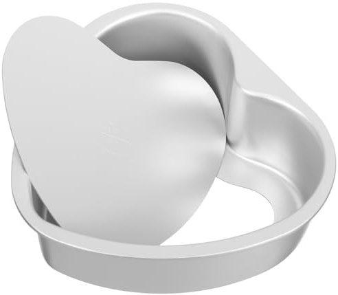 Cabilock Heart Shaped Cake Pan 6 inch Removable Bottom Cake Tin Thicken Aluminium Alloy Non-Stick Bakeware for Cheesecake Layer Cakes Chocolate Desserts and Wedding Parties