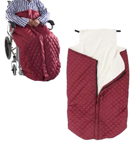 vanenferse Rollstuhldecke Verdicken Warme Abdeckungen Kälteschutz, Wasserabweisende Fleecedecke Dickes Thermodecke Rollstuhlabdeckung, Standard Size, Universelle Passform Für Rollstühle