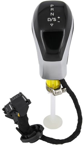 Recambo Schaltknauf Led Automatik passend für VW Tiguan II, ab 2017, Plug & Play, Auto Schalthebel Wahlhebel, schwarz - silber