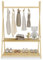 IDIMEX Kindergarderobe Danilo mit 1 Kleiderstange & 2 Ablageböden in Natur - Montessori Möbel für Kinderzimmer, freistehende Garderobe aus Massivholz mit Ablage.