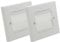 2 Pack Brush Wall Plate with White Brushes, Brush Plate for Covering Outlets & Tidying Cords, Wall-Mounted Cable Brush Plate for Easy Cable Management