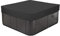 BaCover Cubierta de bañera de hidromasaje Oxford 210D de Alta Resistencia Impermeable con Revestimiento UV y PU y Alta Resistencia al desgarro,Negro,207x207x30cm