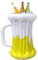 hinchable – Jarra de cerveza inflable para Oktoberfest – Contenedor flotante de bebidas de PVC para decoración de fiestas hawaianas para exteriores, picnic y fiestas