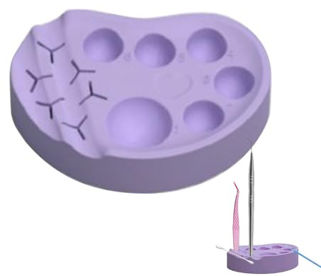 Make-up-Mischpalette – Wiederverwendbare Augenbrauen-Tablett, Wimpern-Tönungswerkzeug | Multifunktionales I mit Halterungsrille für Lift, Laminierung, Wimperntönung, kosmetische Anwendungen