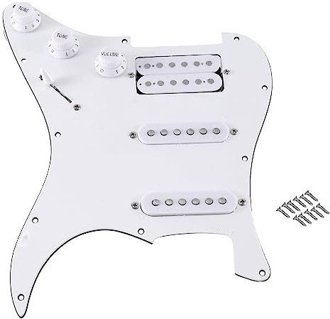 Jooehyer SQ Electric Guitar Loaded Prewired Electric Guitar Pickguard Pickup Assembly White Regular