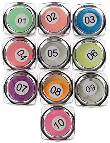 Oxtxuzdm Leuchtendes Pulver 10 Farben Schmuckherstellung Farbstoff UV Epoxidharz Farbfarbstoff Pigment Für Lipgloss Nägel Geschenk Glitzer Pailletten Pulver Schmuck Harzherstellung Set