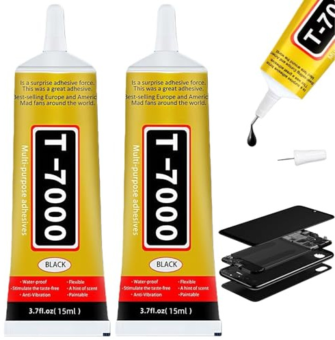 2PCS Upgrade T7000 Super Glue,Multi-function All Purpose Strong Adhesive,Industrial Grade Waterproof Adhesive,Clear Contact Adh/esive for Phone Screen Repair,15 ml High-Performance Ad/hesive