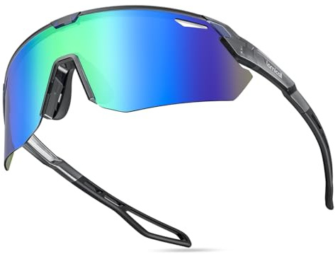 Lamicall Fahrradbrille Herren, Schnelle Brille Damen - [24g TR-90 Ultra Leicht] Polarisierte Sportbrille Laufbrille mit Verstellbaren Nasenpad, UV400 Sonnenbrille Sport für Fahrrad, Rennrad, Laufen