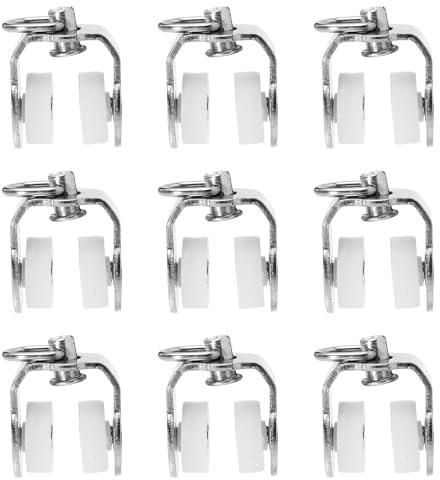 Artibetter Accessoires pour Rideaux 20 Pièces Roulettes de Rail de Rideau en Métal et Plastique pour Fixation Pratique des Rideaux sur Rails Droits et Courbes