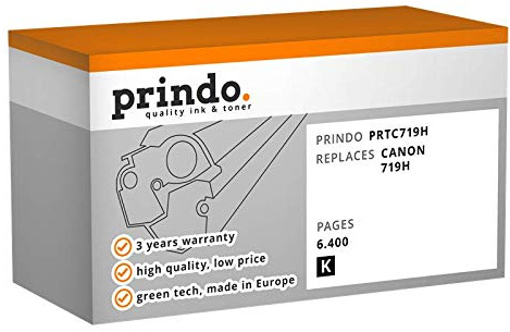 Prindo Canon 719H XL (3480B002) Schwarz Toner - Alternative Druckerpatronen - Druckerzubehör geeignet für Verschiedene Canon Drucker