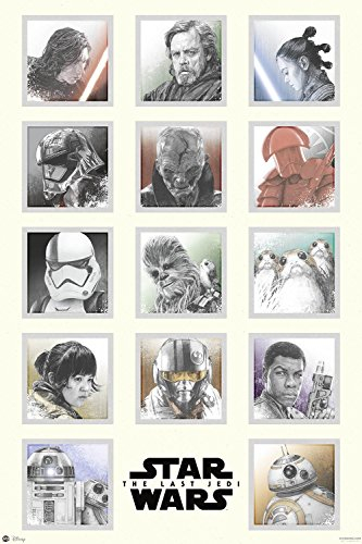 Nifty Star Wars Poster -Episode VIII - The Last Jedi - Porträts - Krieg der Sterne (91,5 x 61 cm)
