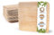 BIOZOYG 100x assiettes en feuille de palmier 20 x 20 cm - Assiettes jetables compostables et naturelles - Vaisselle de fête carrée