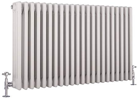 MILANO White Cast Iron Style Horizontal Four Column Radiator 600 x 1010mm