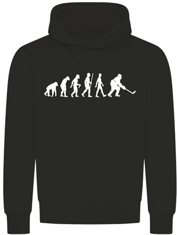 absenda Evolution Eishockey Kapuzenpullover - Hockey Ice Puk Schwarz S