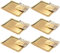 Tradienur - Pack de 6 bandejas y blondas rectangulares - Fabricación de cartón que incluyen blondas caladas 100% reciclables - Apto para uso alimentario - 28 x 22 cm - Color Dorado