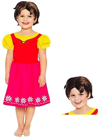 Maskworld Heidi Kinderkostüm mit Perücke - original lizenziert - Karneval - zweiteilig (134-140)