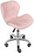 Charles Jacobs Home Office Swivel Computer Desk Chair with a Height Adjustable Chrome base and Wheels - Pink PU