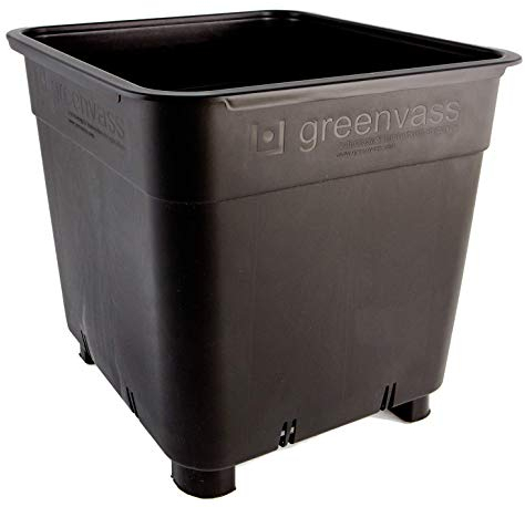 Lot de 10 pots de culture hydroponique carrés, 25 litres, grande capacité et résistance.