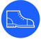 STROBO Lot de 25 autocollants pour chaussures de sécurité - Panneau d'interdiction - Chaussures fixes avec protection UV - Pour l'extérieur et l'intérieur - Chaussures fixes - 9,5 x 9,5 cm