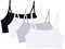 Fruit of the Loom Damen Spaghettiträgern, Baumwolle, Vorteilspack Sport-BH, Blickdicht, Black/White/White/Heather Grey 4-Pack, 60 (4er Pack)